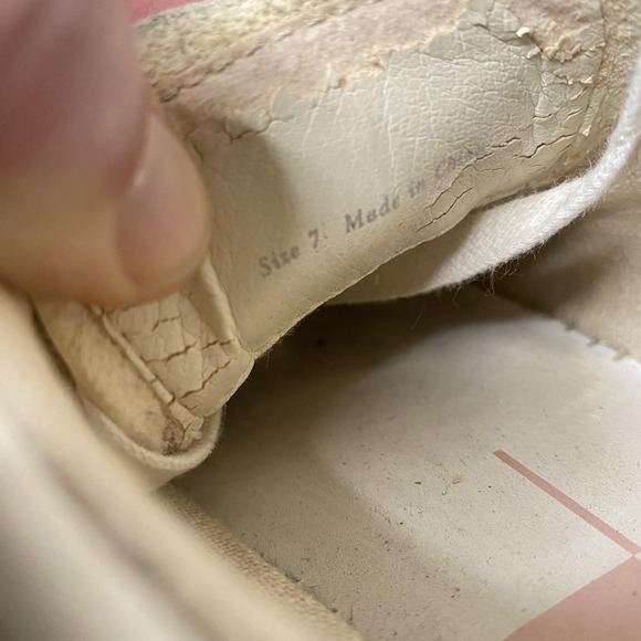 Dolce Vita Shoes Womens Size 7 Beige Leather Espadrille Lace Up Casual Sneakers - Picture 10 of 11